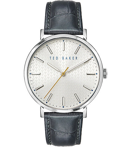 Ted Baker London Men's Phylipa 3-Hand Grey Strap Watch