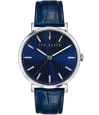 Ted Baker London Men's Phylipa Blue Leather Strap Watch