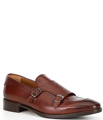 Ted Baker London Men's Seyie Double Monk Strap Leather Dress Shoes