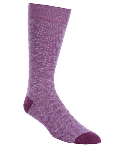 Ted Baker Mens Black Swelter Diamond-knit Stretch Cotton-blend Socks