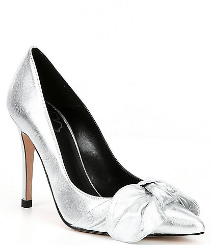 Ted Baker London Ryal Metallic Leather Bow Pumps