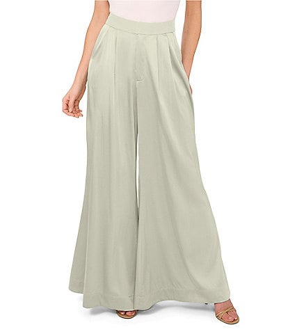 Ted Baker London Silk Wide Leg Pintuck Pants