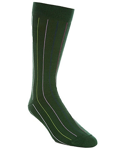 Ted Baker London Vertical Stripe Mid-Calf Dress Socks