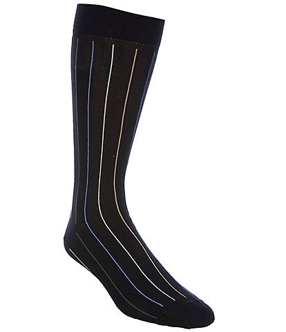 Ted Baker London Vertical Stripe Mid-Calf Dress Socks