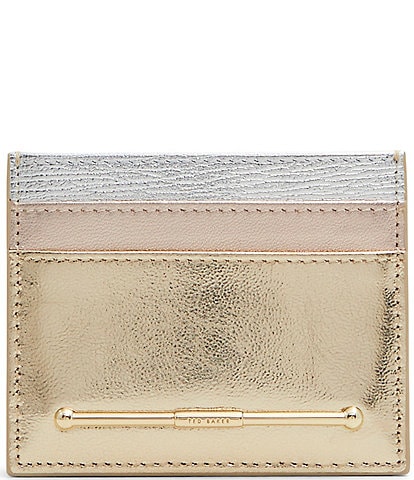 Ted Baker London Victoria Metallic Leather Card Case