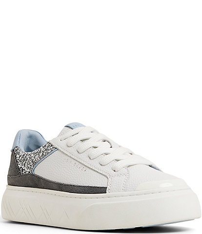 Ted Baker London Women's Adison Leather Glitter Accent Platform Sneakers