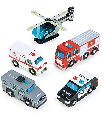 Tender Leaf Toys Emergency Vehicles Set