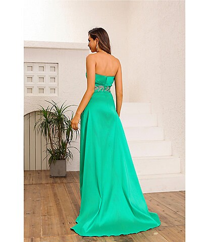 brooklyn satin ruched formal dress Windsor Brooklyn Satin Ruched Formal Dress