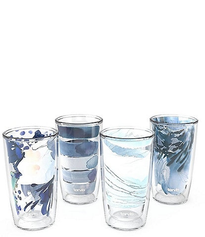 Tervis Tumblers Kelly Ventura - Blue Collection Tumblers, Set of 4