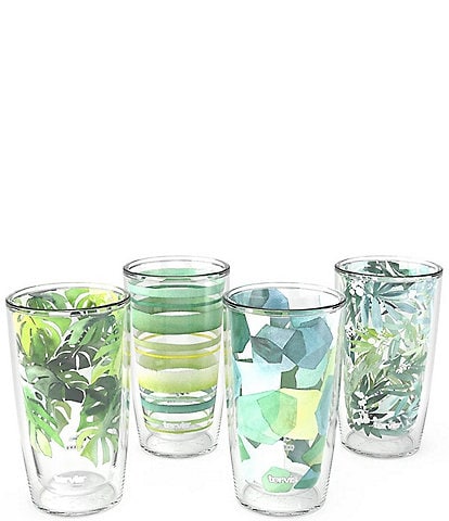 Tervis Tumblers Yao Cheng - Green Collection, Set of 4
