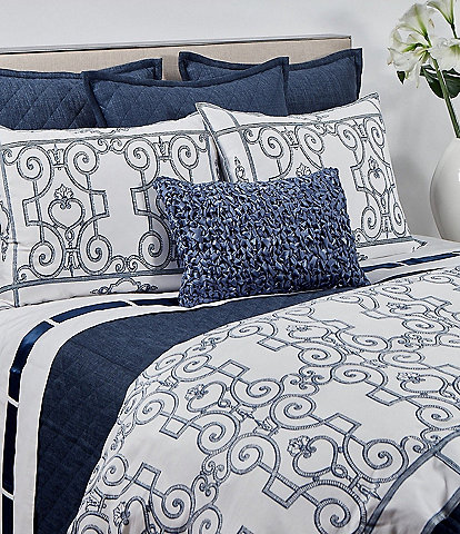 The Art of Home from Ann Gish Faux Linen Coverlet Set