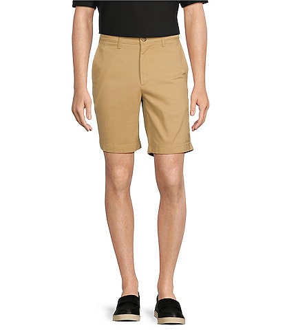 Roundtree & Yorke The Cloud Collection 9#double; Flat Front Washed Chino Shorts
