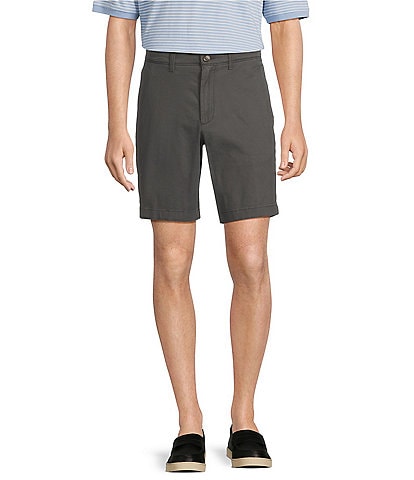 Roundtree & Yorke The Cloud Collection 9#double; Flat Front Washed Chino Shorts