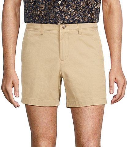 The Cloud Short 5" Straight Fit Flat Front Stretch Washed Chino Shorts