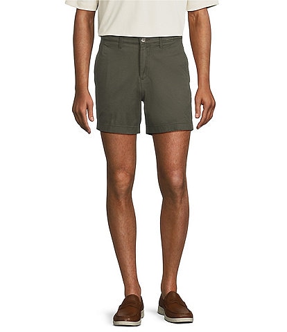 Roundtree & Yorke The Cloud Short 5" Straight Fit Flat Front Stretch Washed Chino Shorts
