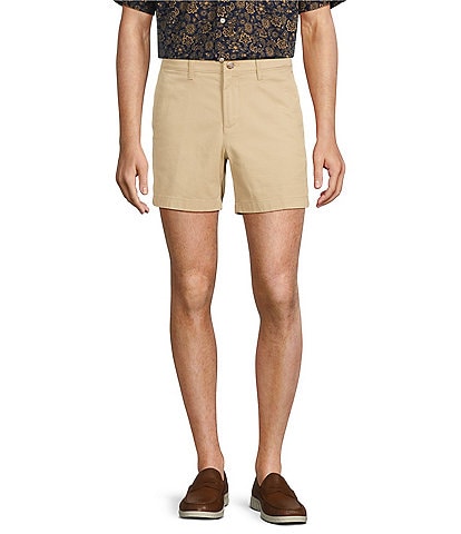 Roundtree & Yorke The Cloud Short 5" Straight Fit Flat Front Stretch Washed Chino Shorts