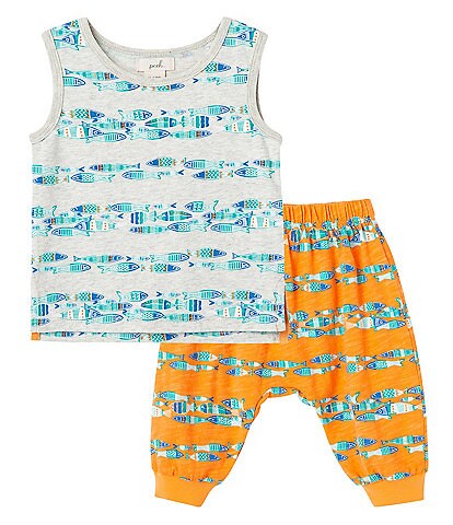 The Nature Conservancy x Peek Baby Boys 6-24 Months Fish Print Tank Top & Pants Set