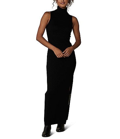 The Normal Brand Athena Sleeveless Turtleneck Sweater Knit Maxi Dress