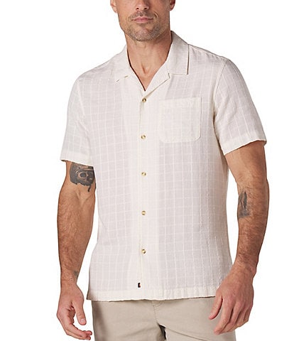 The Normal Brand Freshwater Linen Blend Camp Collar Short Sleeve Woven Shirt