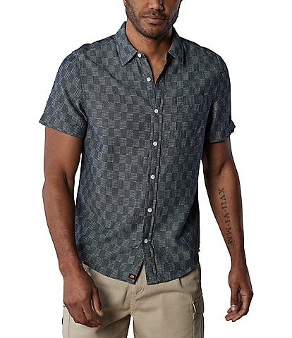 The Normal Brand Freshwater Short Sleeve Checked Woven Shirt