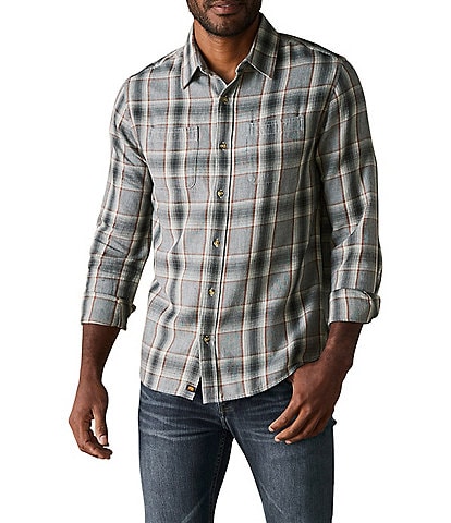 The Normal Brand Jackson Large Plaid Long Sleeve Woven Shirt
