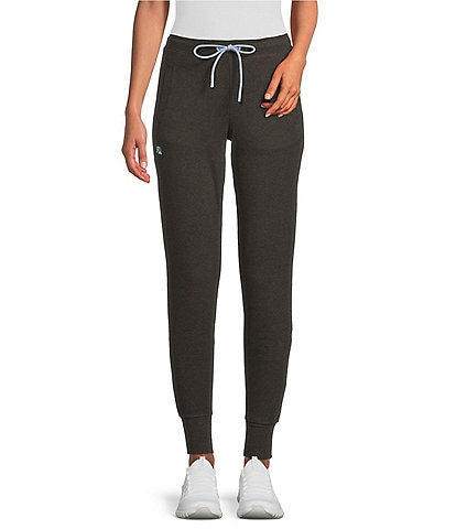 The Normal Brand Puremeso Logo Embroidered Elastic Waist Stretch Rib Cuffed Joggers