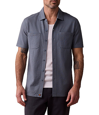 The Normal Brand Short Sleeve Knit Getaway Button Up Shirt