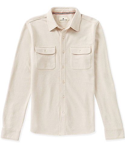 The Normal Brand Textured Knit Long Sleeve Woven Shirt
