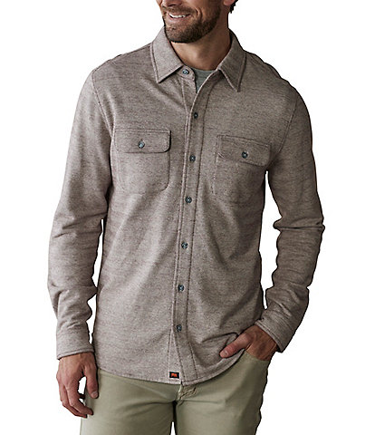 The Normal Brand Textured Knit Long Sleeve Woven Shirt