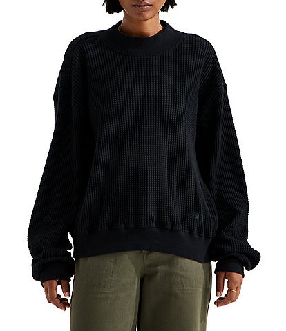 The North Face Chabot 2.0 Waffle Knit Mock Neck Rugged Utility Pullover