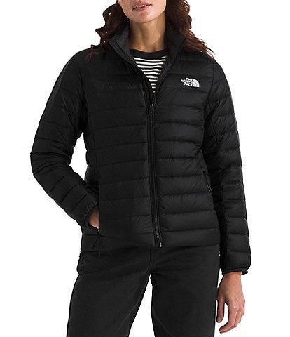 The North Face Classic Down Stand Collar Zip Front Puffer Jacket