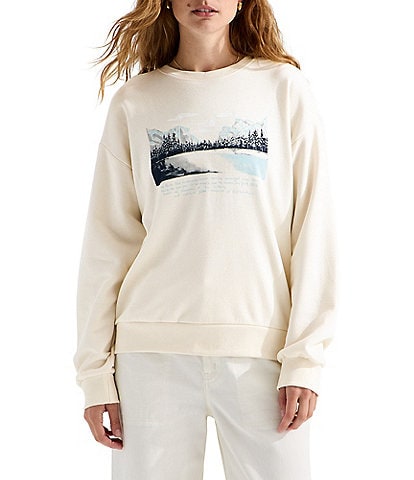The North Face Evo Mountain Oasis Crew Neck Cotton Blend Oversize Pullover