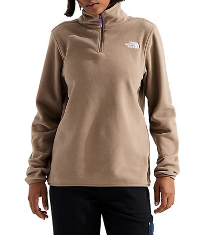 The North Face Glacier Fleece Stand Collar Contrast Trim Pullover Jacket