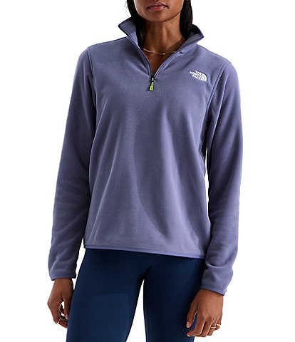 The North Face Glacier Fleece Stand Collar Contrast Trim Pullover Jacket