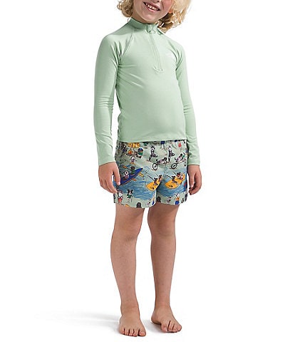 The North Face Little Kids 2T-7 Long Sleeve Amphibious Sun Tee and Shorts 2-Piece Set