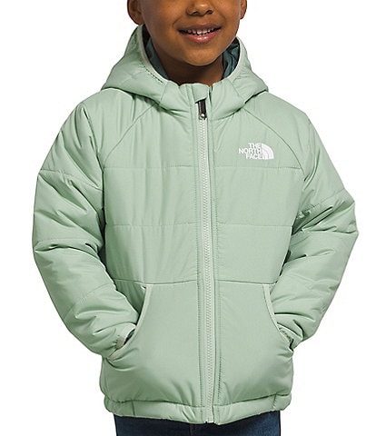 The North Face Little Girls 2T-7 Long Sleeve Perrito Quilted Reversible Hooded Jacket