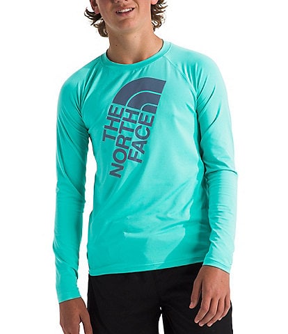 The North Face Little/Big Boys 6-16 Long Sleeve Slanted Logo Amphibious Sun T-Shirt