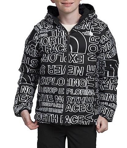 The North Face Little/Big Boys 6-20 Long Sleeve Marker Logo Reversible North Down Hooded Snow Jacket