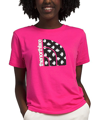 The North Face Little/Big Girls 6-16 Short Sleeve Pink Logo Fill T-Shirt