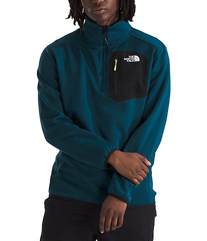 The North Face Long Sleeve Crest Contrast-Pocket 1/4-Zip Fleece Pullover