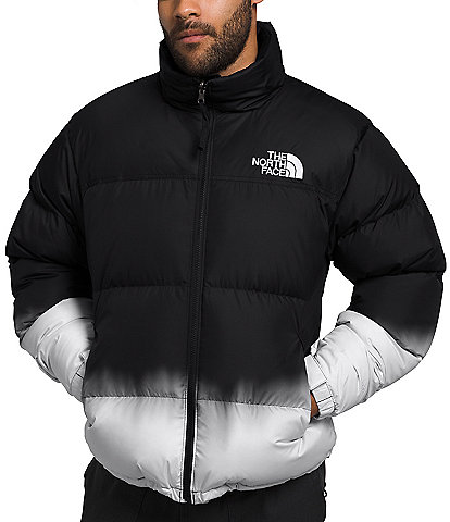 The North Face Long Sleeve Nuptse Dip-Dye Snow Ski Hooded Puffer Jacket