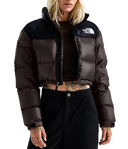 The North Face Nuptse Short Boxy Zip Front Down Puffer Jacket