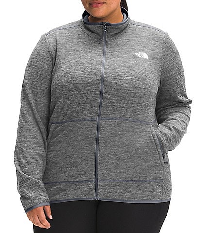 The North Face Plus Size Canyonland Fleece Zip Front Stand Collar Jacket