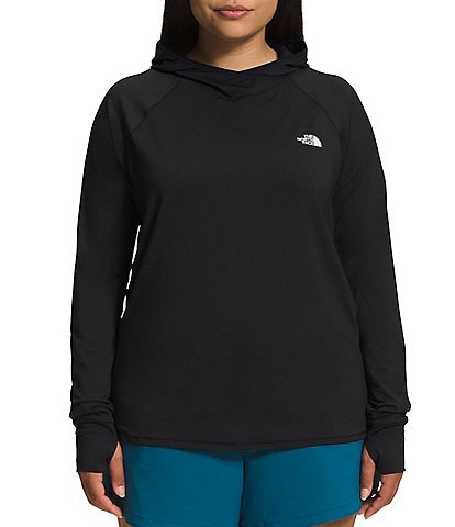The North Face Plus Size Class V Water Moisture Management Thumbhole Long Raglan Sleeve Hoodie