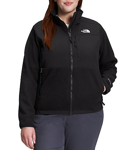The North Face Plus Size Denali Recycled Water Repellant Side Zip Pocket Stand Collar Zip Up Jacket