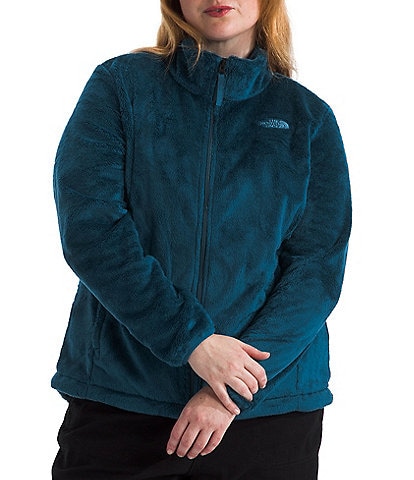 The North Face Plus Size Osito Silken Raschel Fleece Stand Collar Front Zip Jacket