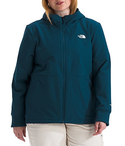 The North Face Plus Size Shelbe Raschel Soft Fleece Hoodie Neck Wind Resistant Front Zip Jacket