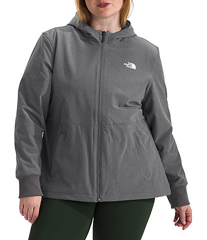 The North Face Plus Size Shelbe Raschel Soft Fleece Hoodie Neck Wind Resistant Front Zip Jacket