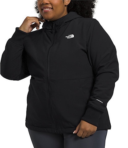 The North Face Plus Size Shelbe Raschel Soft Fleece Hoodie Neck Wind Resistant Front Zip Jacket