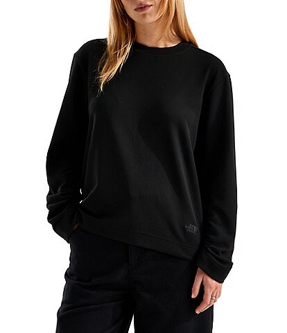 The North Face Ridge Path Waffle Knit Long Sleeve Crew Neck Tee